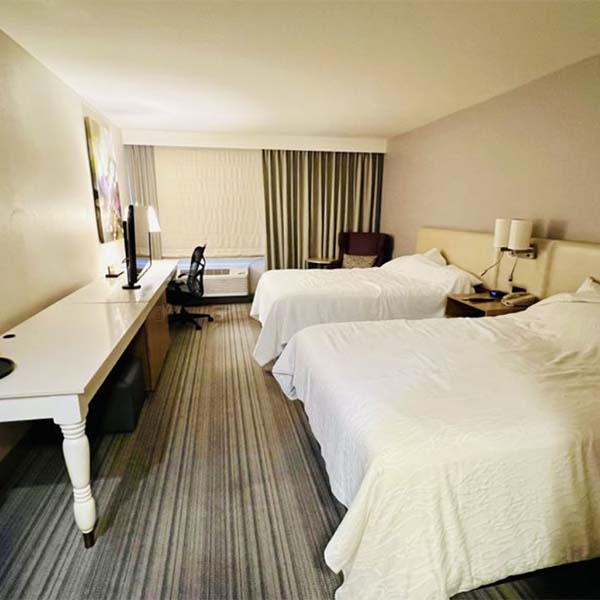 Double queen bedroom at the Hilton Garden Inn Bakersfield CA