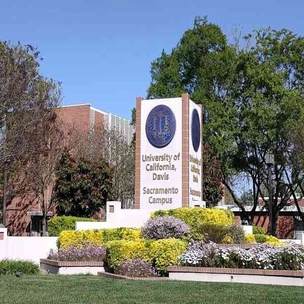 Outside of UC Davis Medical Center in Sacramento Ca