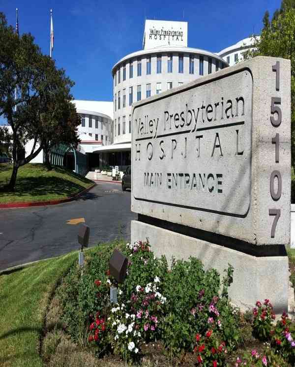 Valley Presbyterian Hospital front entrance in Van Nuys, CA